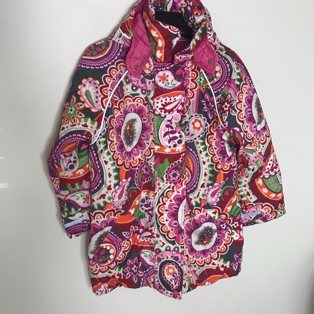 CHanna Andersson Paisley Print pink hooded Jacket